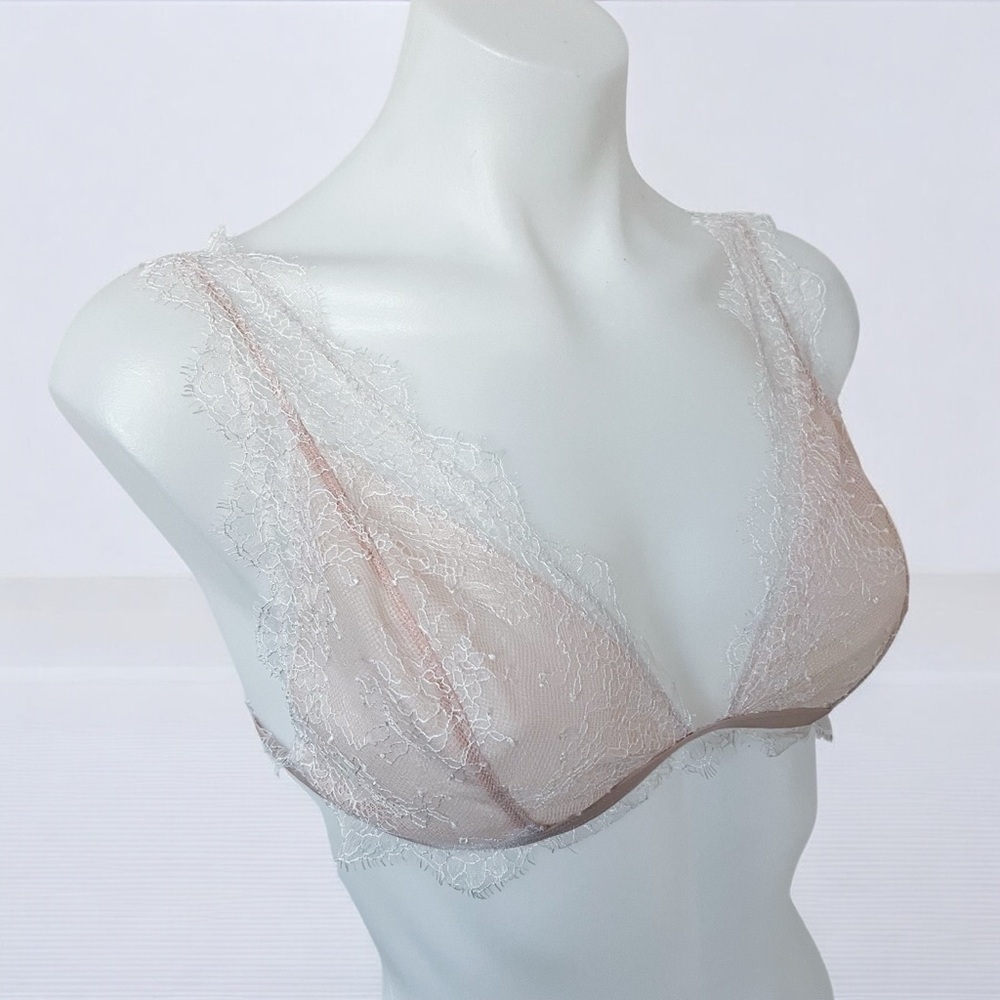 Victoria's Secret Lace Bralette Bra Size L - Picture 3 of 16